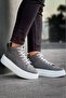 Le10 Lace-Up Men's High White Sole Anthracite Sports Boots