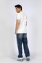Baggy High Waist Loose Fit Straight Leg 100% Cotton Blue Men's Jeans - 2
