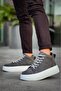 Le10 Lace-Up Men's High White Sole Anthracite Sports Boots - 2