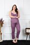 Women's Large Size Plum Rope Strap Pajama Set 202195 - 3