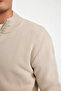 Men's Stone Color Cardigan - C8158Ax/Bg187 - 3