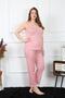 Women's Plus Size Powder Rope Strap Pajamas Set202195 - 4