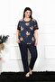 Women's 5Xl-6Xl-7Xl-8Xl Plus Size Short Sleeve Pajamas Suit 75005 - 3