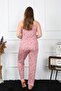 Women's Large Size Salmon Rope Strap Pajamas Set 202198 - 5