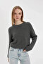 Women's Gray Sweater - Model L2567Az/Gr164