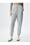 Ktn - Jogger Sweatpants Ribbed Pockets Tie Waist - 3