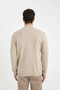 Men's Stone Color Cardigan - C8158Ax/Bg187 - 4