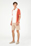 Men's Regular Fit Polo Neck Powder T-Shirt 50288490-Vr042 - 4