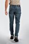 Jack Normal Waist Slim Fit Slim Leg Blue Men's Jean Trousers - 5