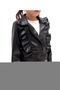 Black Single Leather Girl's Jacket MNK2141 - 3