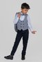 Mendil Damatlık Jacketed Vest Set Boys' Suit Mnk0487 Gray - 4