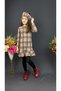 Girl's Winter Long Sleeve Dress with Hat Mnk0412 Brown