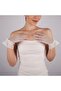 White Tulle Ruffled Plain Bridal Gloves Party Gloves - 4
