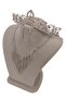 Mia Stone-Studded Dangle Evening Dress Necklace Earring Set and Leaf Bridal Crown - 3