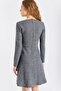 Women's Plaid Patterned Winter Skirt Knee-Length Dress-Anthracite - 7