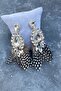 Stoned Feather Bridal Henna Wedding Earrings - 2