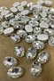 Silver Color Oval Case Beyoğlu Stone Stacked Glass Beads 5 Pieces - 3