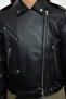 Siyah Regular Kalıp Suni Deri Biker İnce Ceket Mont TWOAW25MO00002 - 5