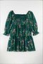 Emerald Green Floral Mini Chiffon Woven Plus Size Dress Tbbaw24Ah00027 - 6