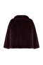 Bordo Regular Kalıp Kürk Büyük Beden Mont TBBAW25AW00000 - 9