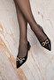 Black Patent Leather Women's Classic Heeled Shoes 19546