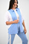 Women's Plus Size Shirt Collar Zipper Tracksuit Set 8141-25 - 6