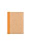 Striped Sticker Kraft Cover Notebook Orange 18.5*26 50 Pages.
