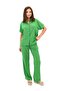 Women's Short-Sleeve Shirt Collar Two-Piece Set 4097-25