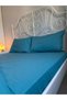 Turquoise and Gray Piped Double Duvet Cover Set (100% Cotton) - 5