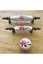 Button Porcelain Furniture Drawer Cloakroom Kitchen Cabinet Handle - 2