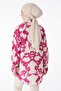 Flat Shirt Collar Women's Fuchsia Patterned Shirt - 25258 - 5