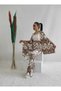 Brown Patterned Double Kimono Set (Comfortable Fit) - 2