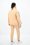 Women's Large Size Zippered Collar Stripe Detailed Tracksuit Set 8135-25 - 5