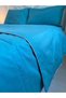 Turquoise and Gray Piped Double Duvet Cover Set (100% Cotton) - 8