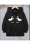 Girls-Boys Black Goose-Bumps Printed Zippered Cardigan