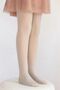 Girl's Ecru Color Glitter Thin Pantyhose