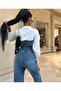 Imported Poplin Jeans Denim Jumpsuit - 3