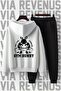 Gym Bunny Printed Unisex Wide Fit Soft Fabric Hooded Tracksuit Set - 2