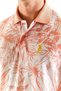 US POLO ASSNMEN'S POLO NECK WOVEN FABRIC REGULAR FIT 100% COTTON T-SHIRT - SALMON - 4