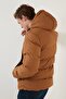 Zippered Pocket Slim Fit Hooded Puffer Coat Men's Coat 5711050 - 5