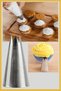 Stainless Steel Cream Piping Bag Tip (Whipping Bag Tip, Cap) 1 Piece + 4 Whipping Bags