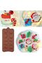 Santa Claus, Pine Tree, Christmas Stocking, Snowman Shaped Christmas Themed Chocolate Mold - 2