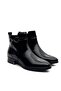 2152711K Women's Genuine Leather Buckle Black Casual Boots - 2