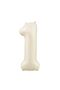 1 Year Old Cream Color Number Foil Balloon 76 cm