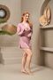 25111 Women's Long Sleeve Short Dressing Gown - 2