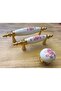 96mm Porcelain Furniture Drawer Cloakroom Kitchen Cabinet Handle - 3