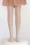 Girl's Ecru Color Glitter Thin Pantyhose - 2