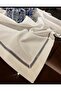 Kolberli White Linen Fabric Runner - 3