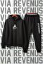 Gym Bunny Printed Unisex Wide Fit Soft Fabric Hooded Tracksuit Set
