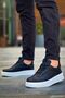 BONN High-Platform Lace-Up Casual Sport Men's Shoes BLACK/WHITE - KBC - 3